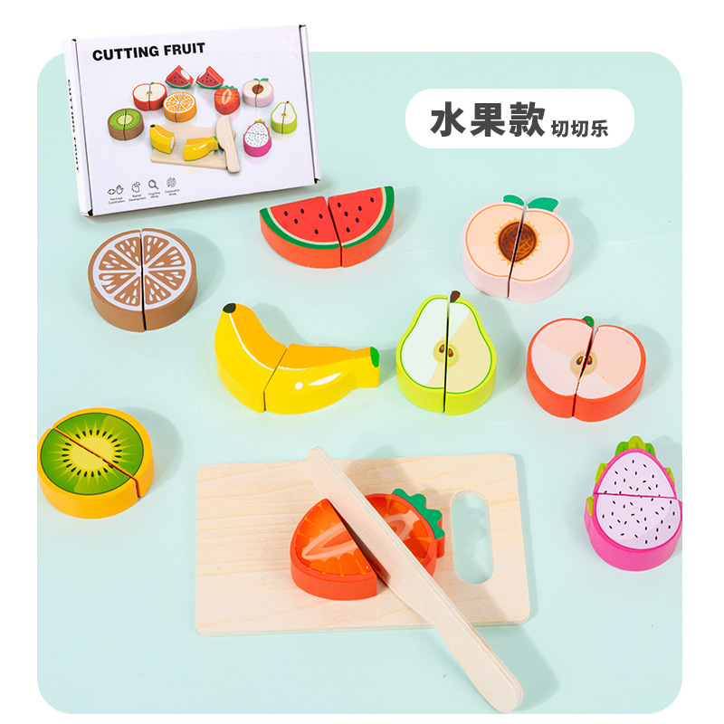 子供用木製ままごとシミュレーション果物と野菜のデザートカットカット幼稚園ベビーキッチン知育玩具|undefined
