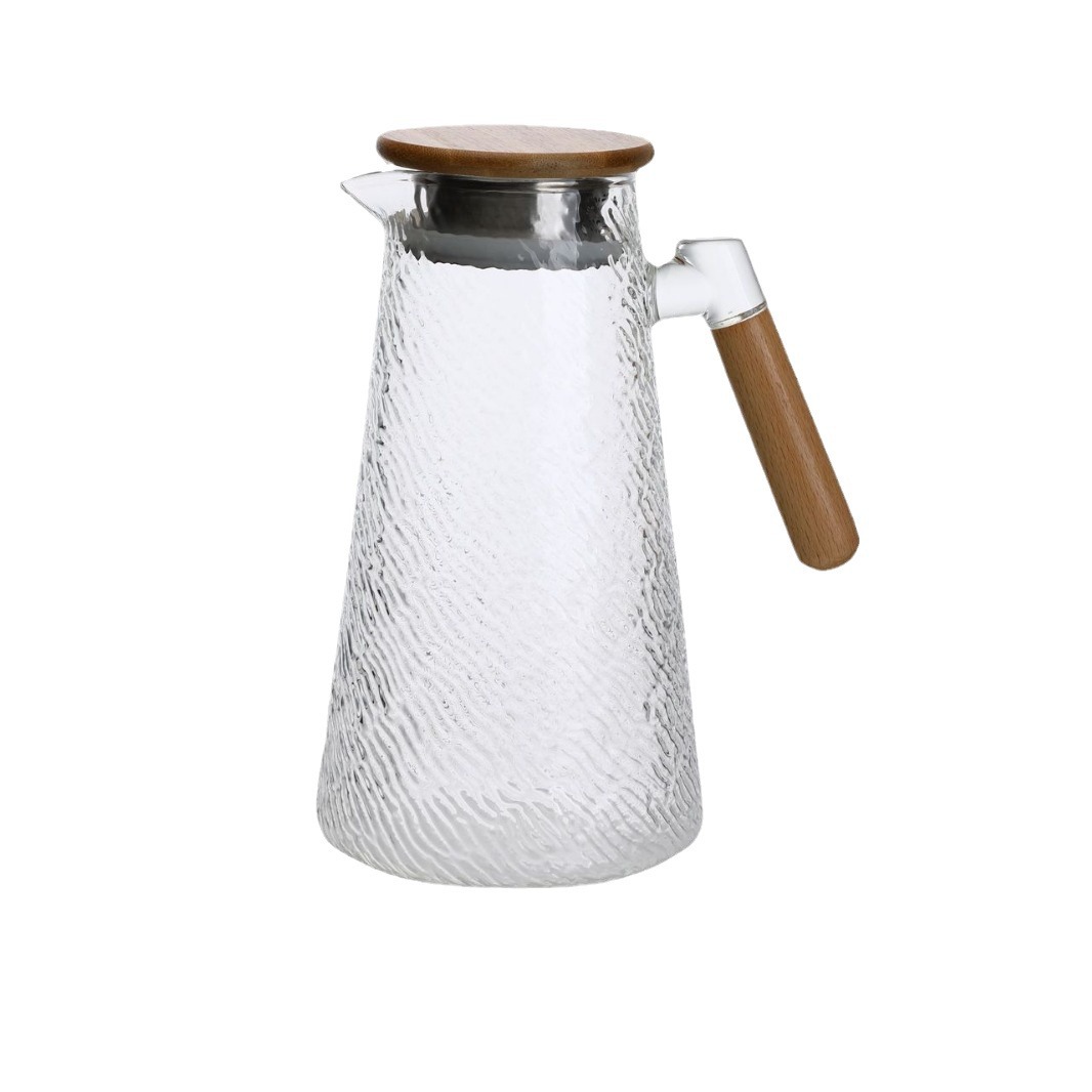 tetera de agua fría, vidrio resistente a altas temperaturas, tetera de té fría de jugo de fruta de gran capacidad, botella de agua hervida, tetera de té doméstica resistente al calor a prueba de explosiones image 5