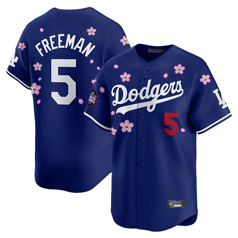 Бейсбольная форма 2025 Tokyo Race Dodgers Sakura, №5 FREEMAN, модель 17/50, специальная джерси