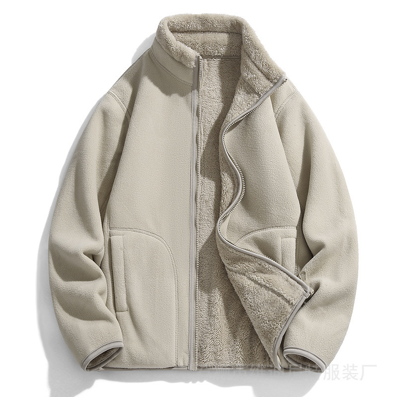2025 Popular Cross-Border Cashmere Fleece Jacket Double-Sided Fleece Jacket for Men and Women Polar Fleece Jacket for Men Trendy 2025 Popular Cross-Border Cashmere Fleece Jacket Double-Sided Fleece Jacket for Men and Women Polar Fleece Jacket for Men Trendy