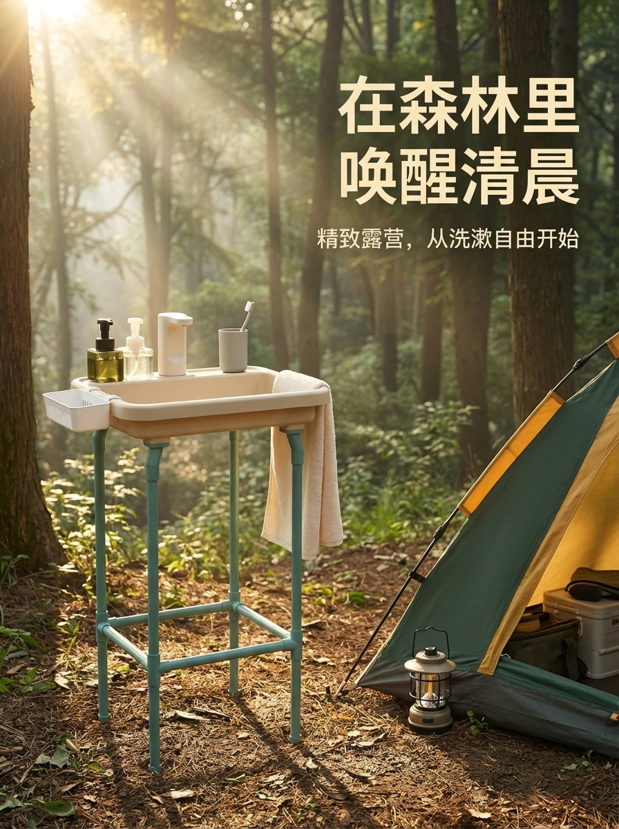 Productos al aire libre transfronterizos lavabo acampamiento lavabo equipo de campo lavabo portátil lavabo jardín lavabo móvil