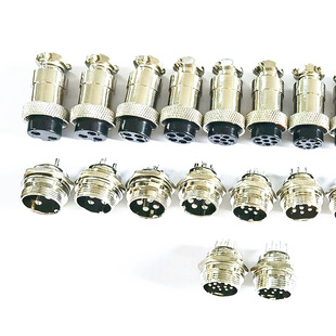 Gx20 Aviation Plug M20 Straight Plug Aviation Head High Temperature Resistant 2 Core-15 Core