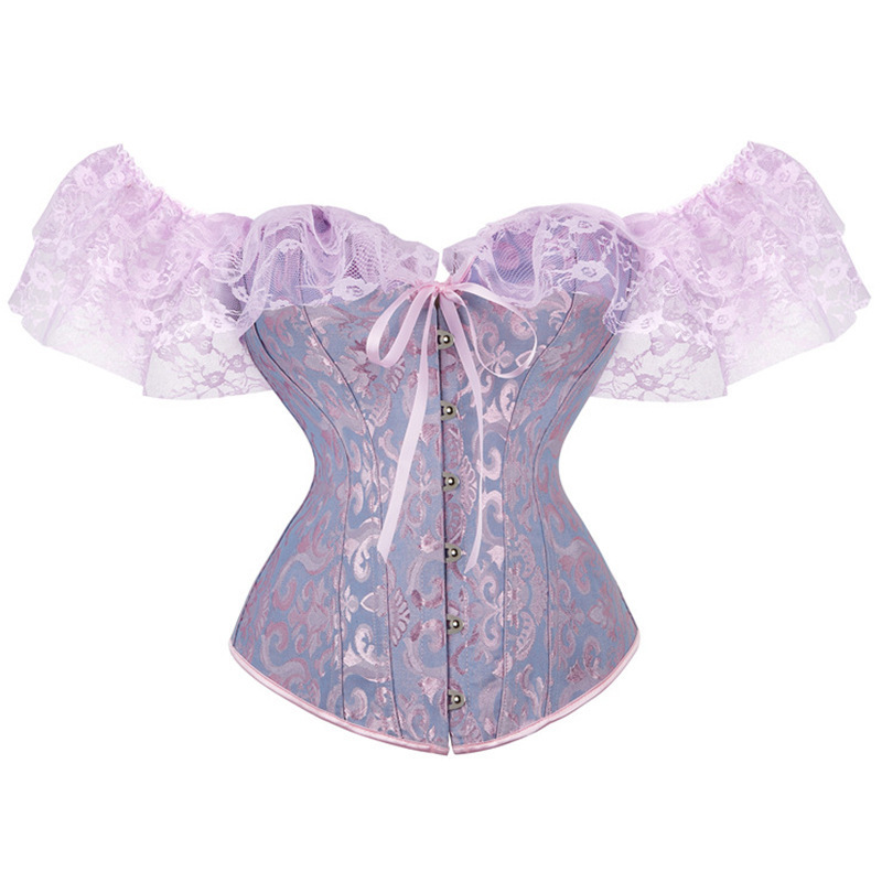 European and American New Style Court Corset Waistband Tube Top Dress Top Bridal Corset Short-Sleeved Shaping Fishbone Corset