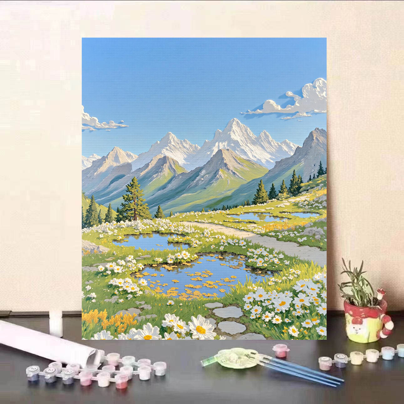Landscape Digital Oil Painting Hand-Painted Coloring Landscape Painting Living Room DIY Hand-Painted Coloring Healing Decompression Gift