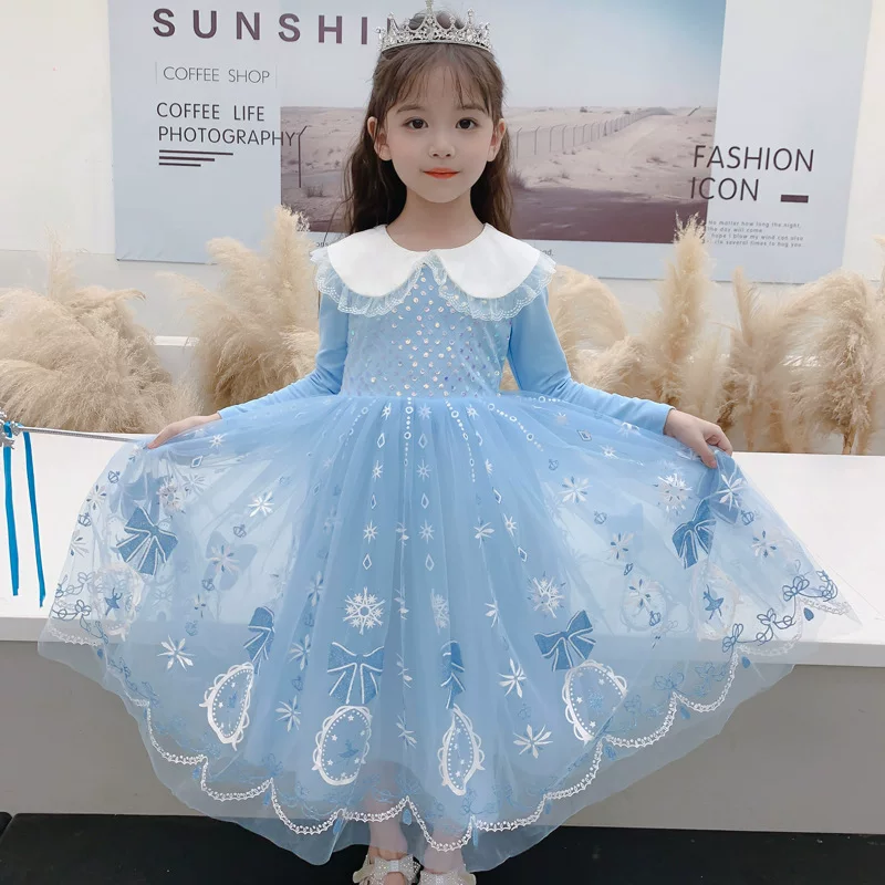 Демисезонное теплое кукольное платье, наряд, маленькийprincess костюм, тюль, корейский стиль, западный стиль