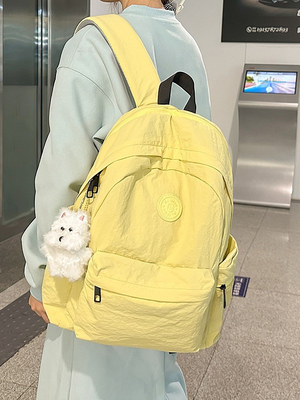 女子大生向けのクロスボーダースクールバッグ、ニッチなデザイン、シンプルで軽量、大容量の旅行用バックパック、高校生用バックパック