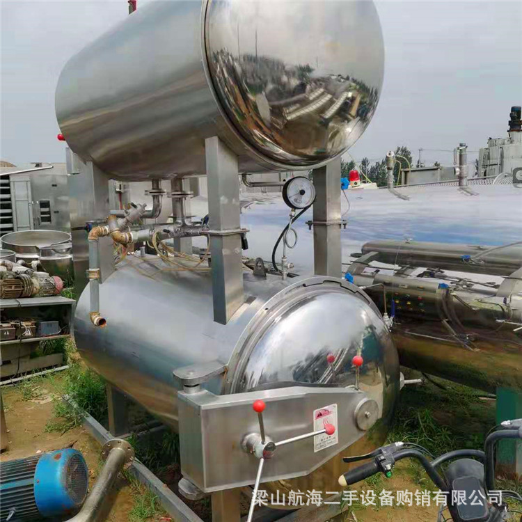 杀菌锅肉类熟食 灭菌双层水浴高压高温真空蛋制品米类杀菌锅 回收