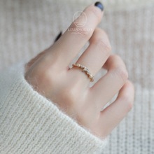 【花枝细叶】日系轻奢超美花环精美开口百搭戒指女尾戒仙气满满