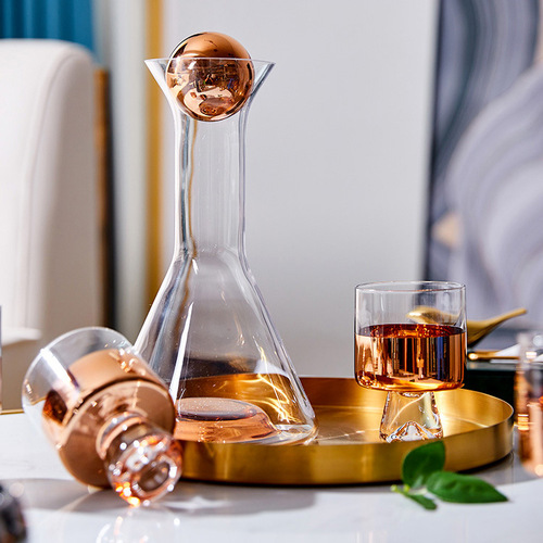 Simple cold kettle set household amber cold water cup large capacity juice cold drink glass kettle water liter cold kettle