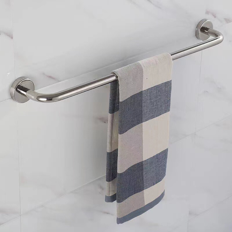 Extra Thick Stainless Steel Towel Rack Bathroom Punch-Free Wall-Mounted Towel Bar Bathroom Towel and Bath Towel Rack