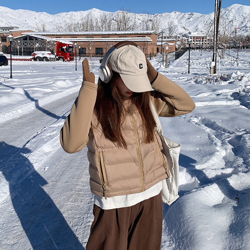 Foreign Trade 2025 Autumn and Winter New Style Cotton-Padded Jacket Slim Short down Cotton Jacket Splicing Jacket