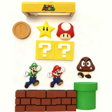 卡通加厚马里奥有趣PVC软胶贴片手工DIY冰箱贴防撞门垫配件批发