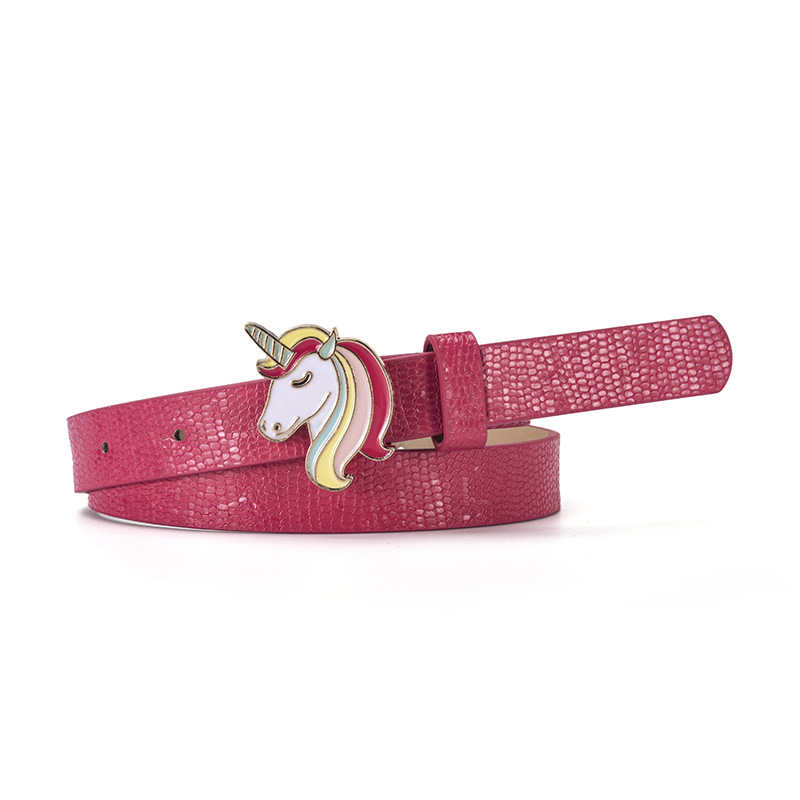 Cinturón Infantil de Unicornio para Niña de Cuero PU con Hebilla de Aleación para Uso Casual image 5