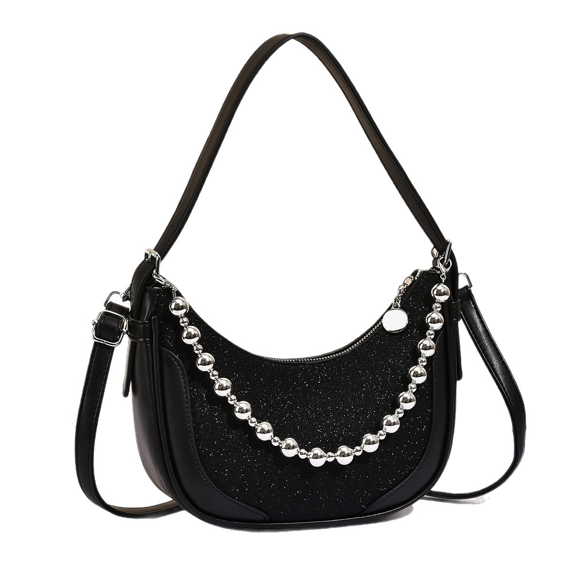 Bolso de moda de media luna 2025, otoño y invierno, nuevo bolso de mano casual, bolso de brazo, bolsas transfronterizas