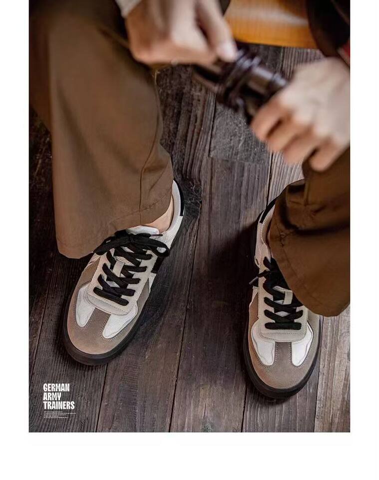 Giày sneaker nam kiểu Đức cổ thấp đế dày tăng chiều cao, giày thể thao casual thoáng khí — 8767 màu đen, 8767m màu chi tiết 3