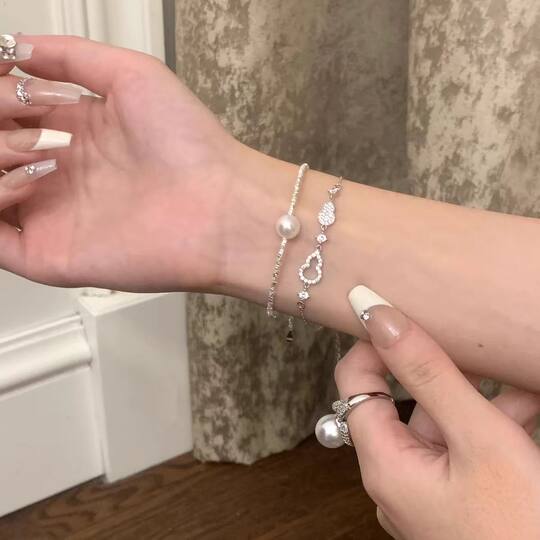 Guochao Fulu Double Gourd Bracelet Women's Simple Niche Diamond Ins Style Bracelet Ethnic Style Accessories Girlfriend Gift