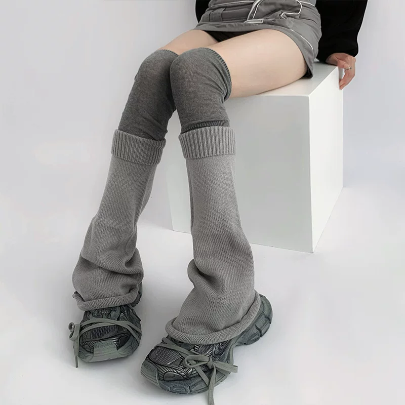 Гетры коленные (Megaphone) вязаные осенние, 50–53 см, one size, разные цвета