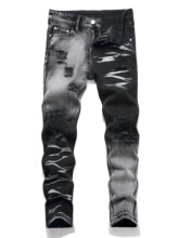 T 13291 Fashionable Torn Boy's Jeans �ƶ�ţ�г��� �羳