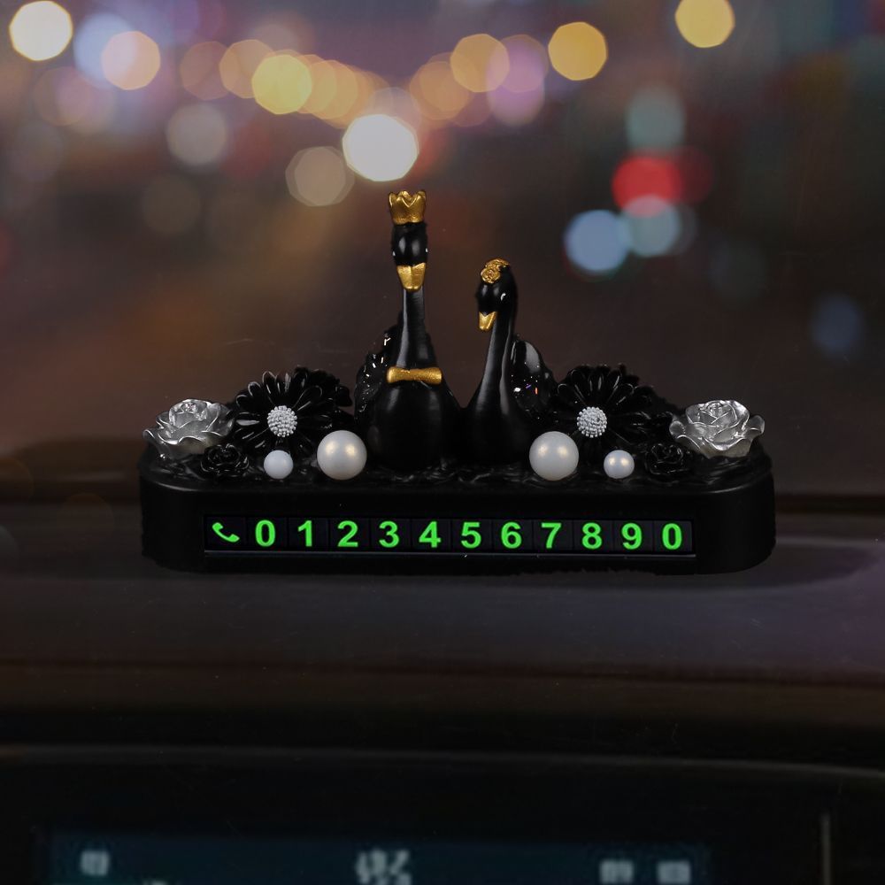 2016 nuevo adorable cartón de dibujos animados crema placa de estacionamiento corona oso coche placa de estacionamiento temporal placa de movimiento de automóviles
