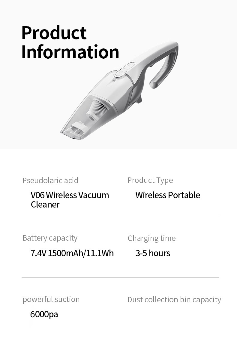 Cross-Border Car Vacuum Cleaner, Portable High-Power Vacuum Cleaner for Cars, Small Vacuum Cleaner, High Suction Handheld Vacuum Cleaner