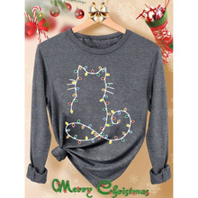 J 44550 Christmas Print Hoodie ʥ��ӡ��Ů���¿羳����ͨ