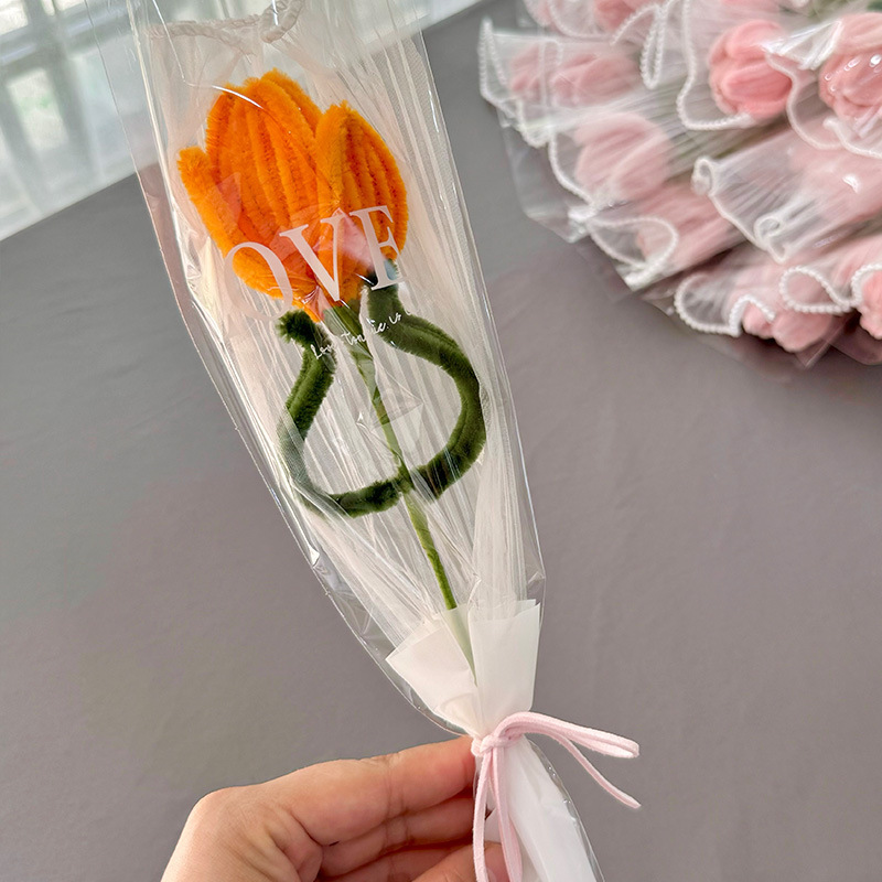 ツイストチューリップの花束手作りDIY材料包ヒマワリ教師の日にクラスメートに七夕祭りのプレゼントを贈る|undefined