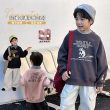 艾摩贝贝2025冬儿童可爱卡通加厚上衣男女童保暖奥粒绒刺绣卫衣潮