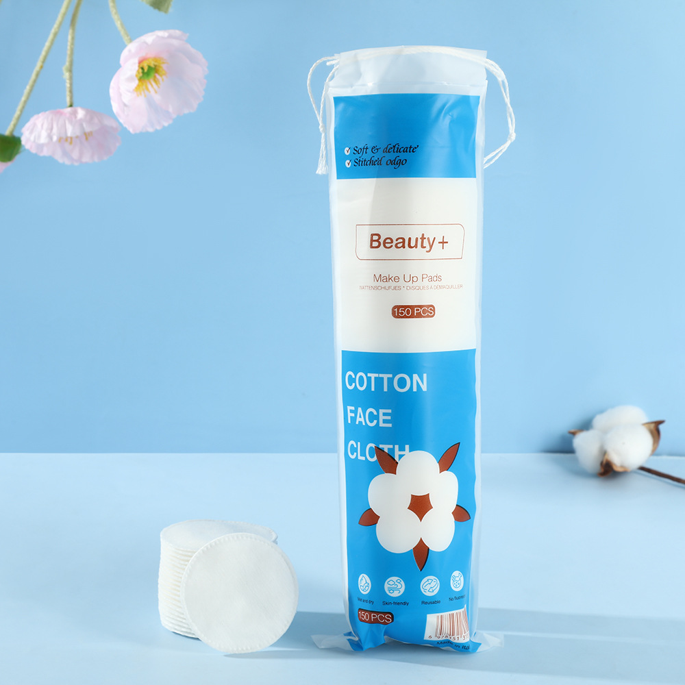 Transfronterizo humedecido cuidado de la piel algodón maquillaje redondo suave absorción de agua no flotación no fácil de deformar algodón desmaquillaje desechable