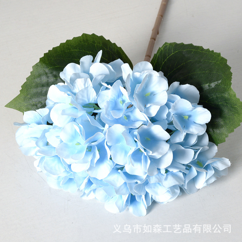 Flor artificial flor azul material boda salón decoración del hogar Rosa artificial Flor de plástico al por mayor