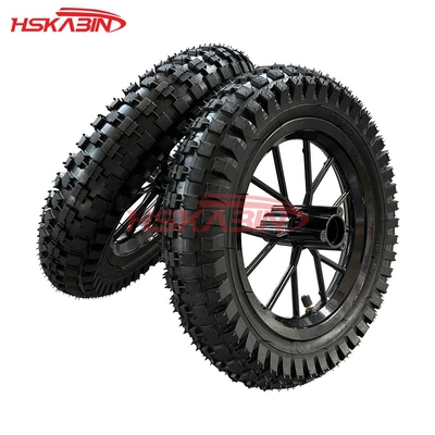 Mini motorcycle accessories 49CC little Leah front and rear 12 1/2 X2.75 tire inner 12.5 x2.75 wheel hub (Motorcycle wheel hub) - black-front-and-rear-wheel-tire