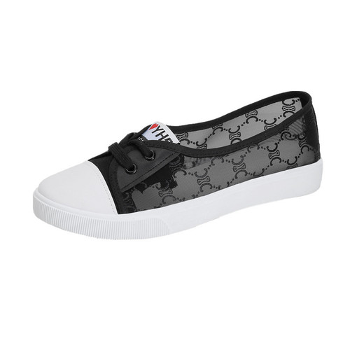 White shoes women's mesh shoes 2024 spring and summer new versatile autumn mesh breathable soft-soled canvas shoes female students' sneakers