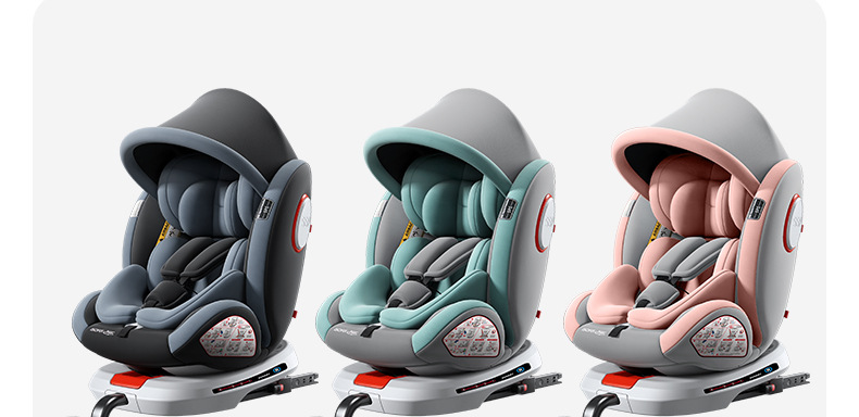 Anti-rollover car child safety seat support leg car 0-4-12 years old 360 degree rotating baby