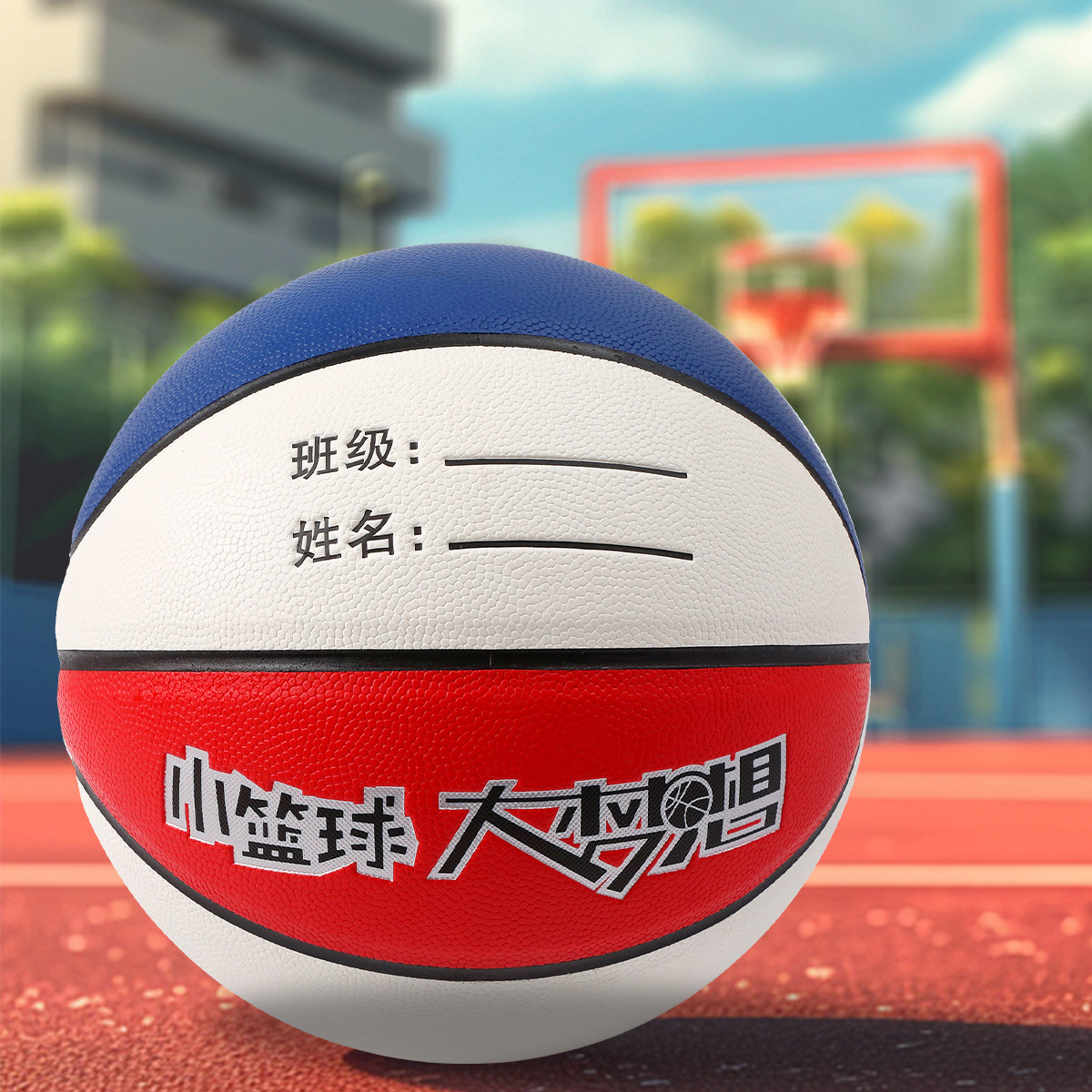 6호/PU 농구공 [빨강, 파랑, 흰색]