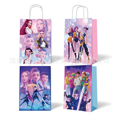 跨境猎魔女团手提袋糖果袋礼品袋牛皮纸袋女孩子生日派对套装