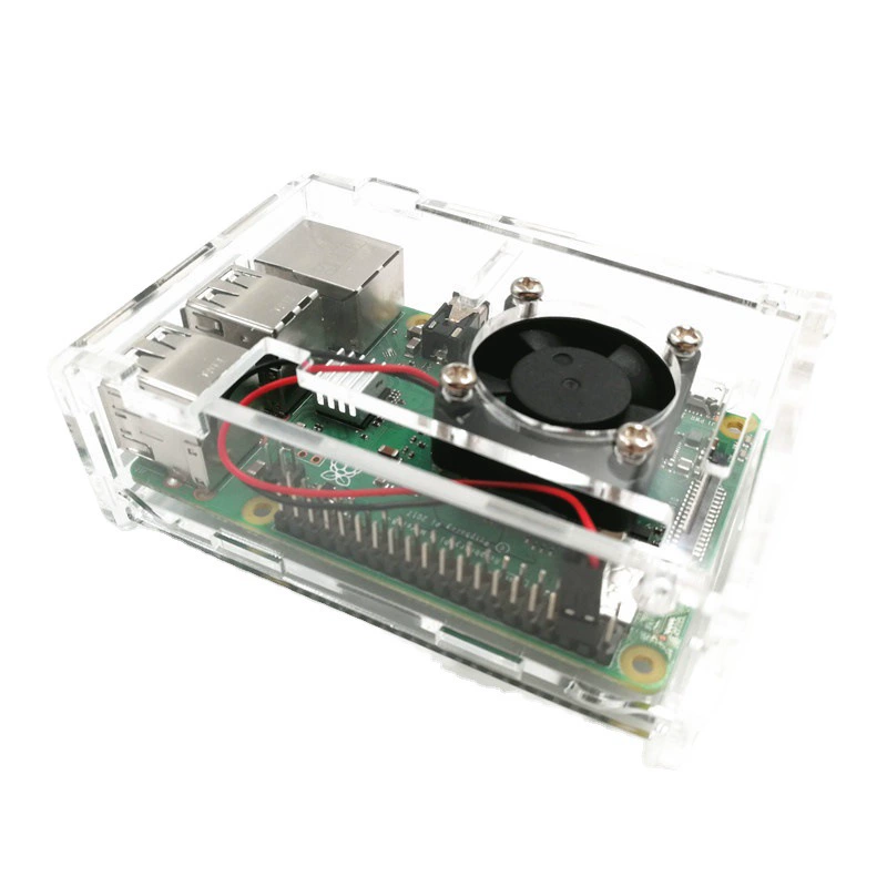 Корпус для Raspberry Pi 3B, корпус для 3-го поколения B+; корпус для платы Raspberry Pi, совместимый с вентилятором