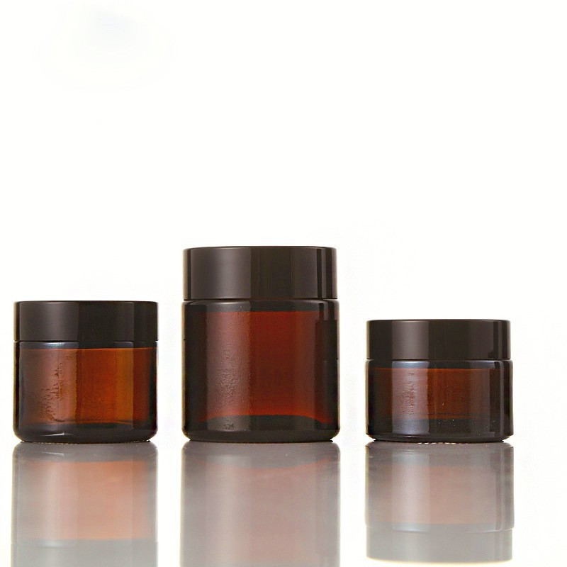 茶色避光膏油罐玻璃瓶膏霜瓶化妆品分装瓶厂家批发面霜空瓶大麻瓶