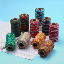 0.8/1mm段染扁蜡线 PU皮质线 diy橡胶挂件线皮革绳项链挂坠编织绳