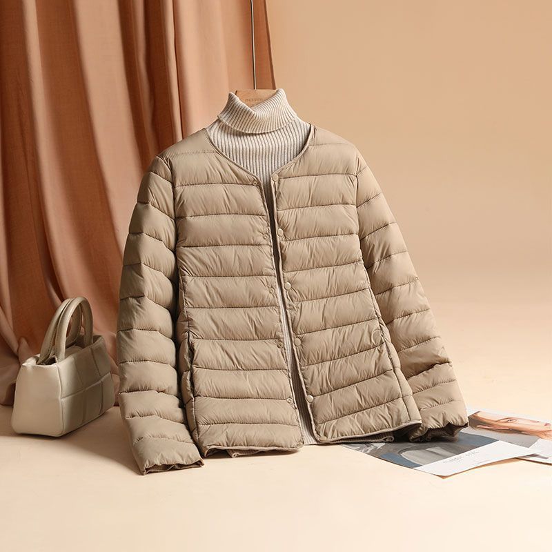 Comercio exterior otoño y invierno nuevo algodón mujer corto ligero calentamiento interior coreano delgado abrigo de moda calentamiento abrigo image 8