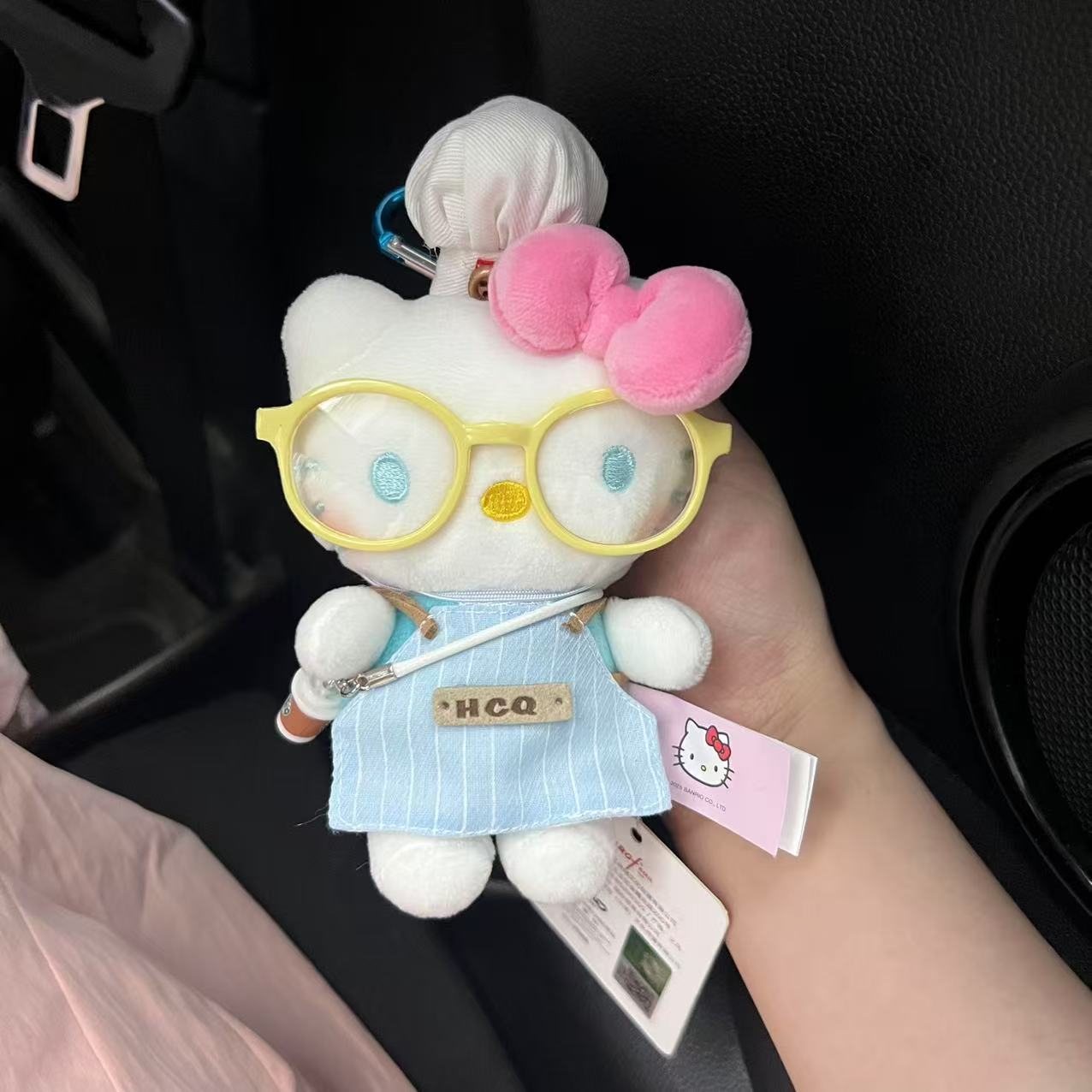 Genuino clásico KT Hello Kitty mochila bolso colgante dibujos animados lindo hellokitty llavero muñeca de felpa mujer