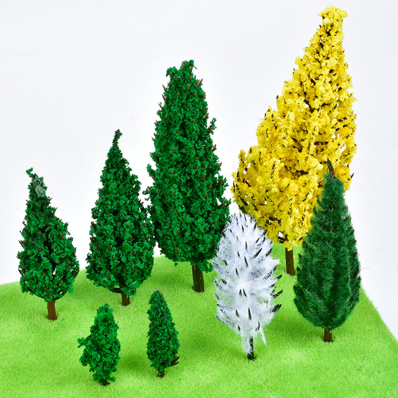 Edificio modelo de mesa de arena material DIY modelo hecho a mano acabado tronco de pino de álamo blanco