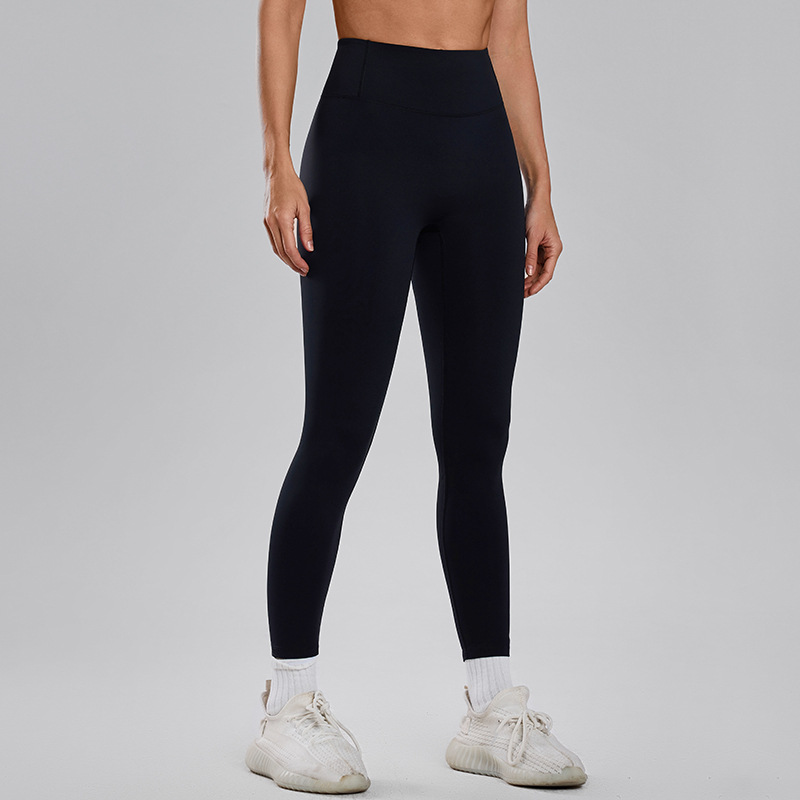 LULU con la misma sensación de desnudez, pantalones de calzado de mujer transfronterizos europeos y estadounidenses, pantalones de carrera de cintura alta, pantalones de entrenamiento, leggings