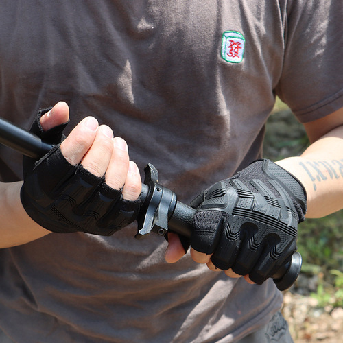 Summer Outdoor Military Enthusiast Technician Tactical Gloves for Hiking, Fitness, Sports, Anti-Slip, Protective, Breathable Half Finger Cycling Gloves