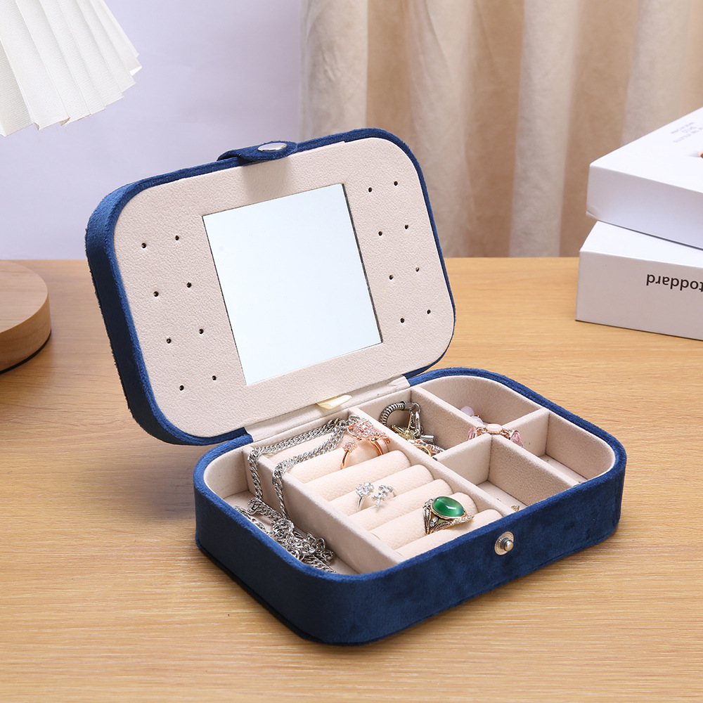 648g Weight Storage Box Storage & Cleaning Jewelry Boxes Classification 1 Piece Quantity Flannel Material Solid Color Pattern Classical Style Classical Solid Color Flannel Wholesale Jewelry Boxes 5