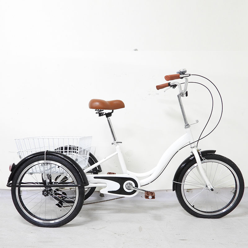 供应新款人力三轮车 脚踏车 成人三轮自行车 老年休闲代步车批发