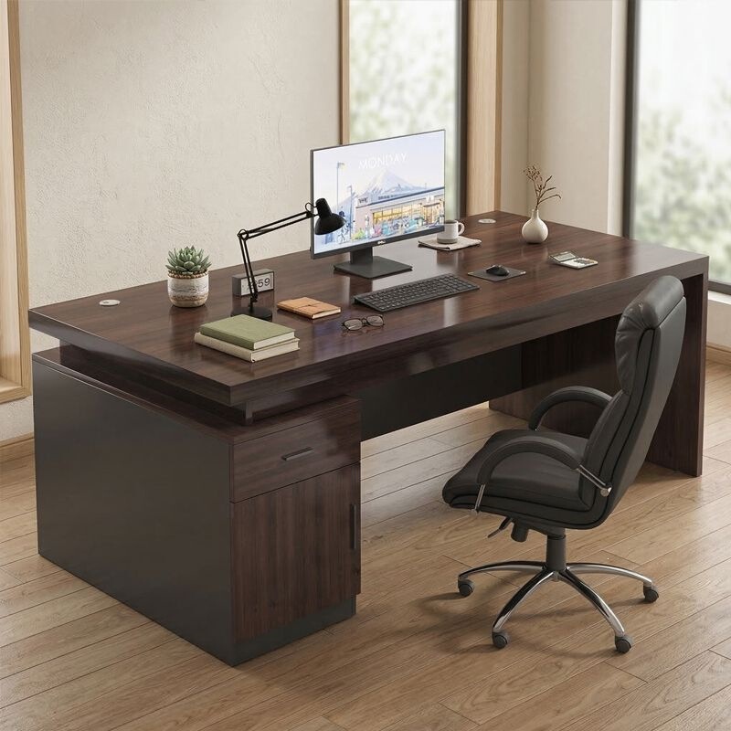 Office desk, student desk, home desk, bedroom desk, study desk, all-in-one learning desk, computer desk, modern minimalist style, manager's computer desk