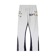 Orden exterior galería Departamento pintado a mano Splash-tinta costura cordón retro High Street casual sweatpants ligeramente estirar pantalones largos para hombres