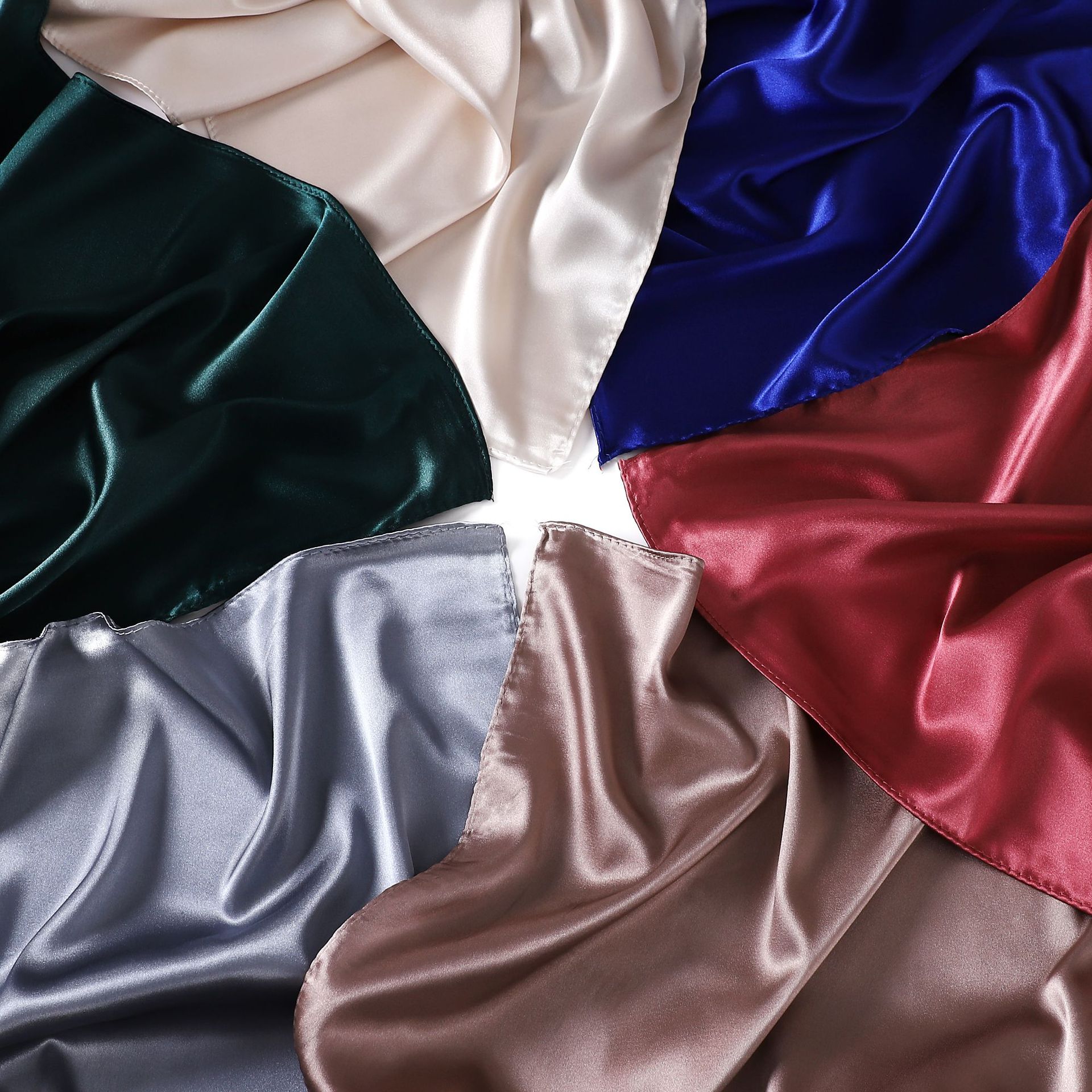 Solid Satin I mitation Lange Indonesische Monochrome Parel Kleur Ding Bag Hoofddoek Cover Vrouwen Zijden Sjaal_voghion.com