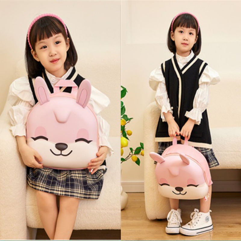 Mochila infantil caricatura lindo conejo estilo extranjero ultra ligero para jugar mochila princesa de niña