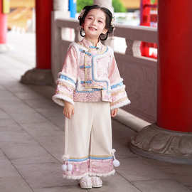 汉服女童拜年服2025年新款新中式套装儿童加绒加厚格格服宝宝唐装