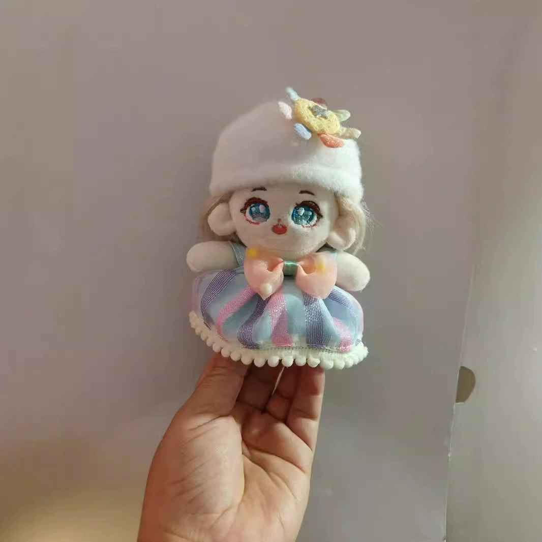 Хлопковая кукла, платье, фуксиевая юбка, детская одежда, 10 см, 15 см